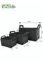 3-Pack Felt Storage Basket Foldable Multifunctional Clothes Organizer Dirty Laundry Storage Box - 7