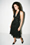 Women's Midi Length Strappy Polka Dot Summer Dress - 5