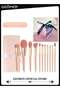 11pcs Wooden Handle Makeup Brushes Set with Storage Bag & 6pcs Triangle Powder Puff Elegant Style Soft Bristle Brushes Foundation Powder Eyeshadow Cosmetic Brush