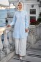 Hidden Button Tunic Baby Blue Hm2948