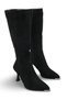 Gemma Lia Women's Pointed Toe Thin Heeled Boots 0012624 Black Suede