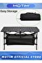 Folding Tables Camping Roll Up Aluminum Portable Square Table with Storage and Carrying Bag for Outdoor BBQ Picnic Backyard Home (95x55x50cm) - 3