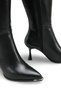 Gemma Lia Women's Pointed Toe Thin Heeled Boots 0012624 Black Skin - 3