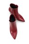 Aurora Vera Women's Pointed Toe Heeled Boots 0012503 Burgundy Skin - 3