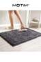 Bathroom Rugs Non-Slip Bath Mat Washable Soft Shower Mat for Bathroom Floor Bath Rugs Dark Grey 40 * 120CM - 2