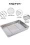 Baking Sheet with Cooling Rack Set(2 Baking Pans+2 Wire Racks) for Oven Cooking Baking Size 315 * 245 * 25cm - 2