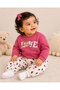 Girls 2-Piece Graphic Sweatshirt & Printed Jogger Pants Set - 6