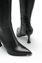 Gemma Lia Women's Pointed Toe Thin Heeled Boots 0012624 Black Skin - 4