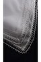 100 X 100 Reyyan Silk White Muslin Cloth with Needlework and Beadwork Dowry Gift - 3