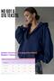 Women's Navy Blue Zippered Hooded Cardigan Jacket - 2
