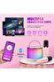 Kids karaoke set, 2 mics, Bluetooth, ages 3-12. - 3