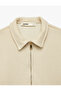 Zippered Slim Fit Long Sleeve Camisole Polo Neck T-Shirt - 7