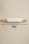 Silicone Rolling Pin with Bamboo Handle, Non-Stick Dough Rolling Pin, Ergonomic Kitchen Utensil Kw-3341 - 3