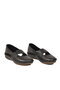 Black genuine leather women's casual shoes - 3