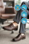 Brown Genuine Leather Comfortable Fit Men's Casual Shoes - 3