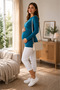 Maternity Long Sleeve Viscose Lycra Side Gathered Comfortable Fit Blouse - 2