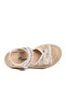 White Velcro Girls' Flat Sandals - 4