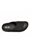 Black Cross Strap Men's Slippers - 4