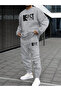 Beast Printed Crew Neck Sweatshirt Set Sweatshirt Tracksuit Oversize Shiny Comfortable Fit High Quality Fabric