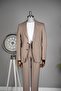 Drawstring sports suit (8432-8419-8395) light brown - 3