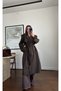 Women's Brown Plaid Detailed Premium Trench Coat - 2