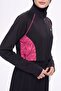 Underarm Fuchsia Patterned 3-Piece Full Coverage Hijab Swimsuit Set 2308 - 3