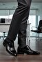 Black Patent Leather-Black Genuine Leather Men's Classic Shoes - 3