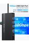 قاعدة شحن USB C مزدوجة HDMI، قاعدة شحن لابتوب 3 شاشات، 2 × 4K HDMI + 1080p VGA+100W PD+Ethernet+3 US - 5