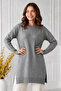 Stoned Mercerized Tunic N3225 Gray