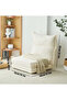 Floor Sofa with Back Support, 5 Reclining Poistion Adjustable Sofa Bed, Folding Lazy Sofa, Floor Lounge Chair, Gaming Recliner Sofa for Sleeping, Gaming, Reading (White) - 2