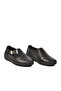 Black genuine leather women's casual shoes - 3