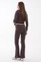 Women's Zipper Closure Plain Three Thread Tracksuit Set 265094 - - 5