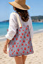 Starfish Patterned Lined Beach Bag Foldable Large Size 50X40Cm - 2