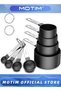 Set of 4 Kitchen Baking Tools Set - 12 Cavity Non-Stick Muffin Tray, Batter Dispenser, Measuring Cups and Spoons Set - 7