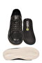 Black Genuine Leather Memory Foam Men's Sneaker - 5