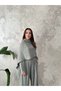 Women's Shawl Cape Detailed Long Sleeve Wide Leg Pants - 3