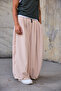 Men's Loose Shalwar Trousers with Elastic Waist and Button Detail on the Leg - 3