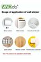 Printed Wall Sticker Wave Wall Decoration Sticker Home Decoration Waterproof PVC Material Suitable For Smooth Wall Glass And Ceramic Tiles - 5