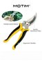 5 PCS Garden Tool Set Including Transplanting Spade Trowel Cultivator Pruner Gardening Gloves Heavy Duty Cast-Aluminium Garden Tools Kit for Gardening Potting Flowering Planting Yellow - 4