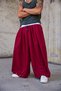 Men's Loose Shalwar Trousers with Elastic Waist and Button Detail on the Leg - 4