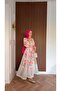 Special Design Floral Patterned Long Belted Hijab Dress - 4
