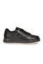 Black Genuine Leather Memory Foam Men's Sneaker - 2