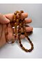7/11 mm Size Czechoslovakian Simulated Crimped Amber Prayer Beads - 3