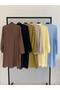 Trendy Natural Fabric Buttoned Raglan Sleeve Ribbed 100 cm Tunic - 4