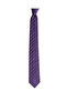 Purple Striped Navy Blue Silk Tie – 7.5 cm Wide - 6