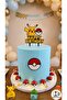 Happy Birthday Cake Decoration with Pokemon Pikachu Design – 3D Printed Birthday Cake Topper - 3