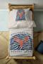 Mediterranean Social Club - Lobster Patterned Single Hybrid Duvet Cover Set - with Sheets