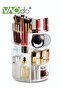 360 Rotating Makeup Organizer DIY Adjustable Spinning Holder Foldable Cosmetic Storage Display Box Large Capacity Fits Countertop Vanity and Bathroom Clear