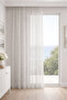 Raya Cappuccino Custom Size Tulle Curtain 180X260 Without Pleats