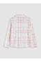 Shirt Collar Plaid Girl's Pajama Set - 3